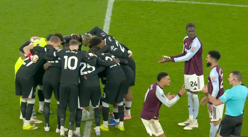 开云登录网址入口-还踢不踢，维拉球员不满切尔西球员在中圈进行集合喊话